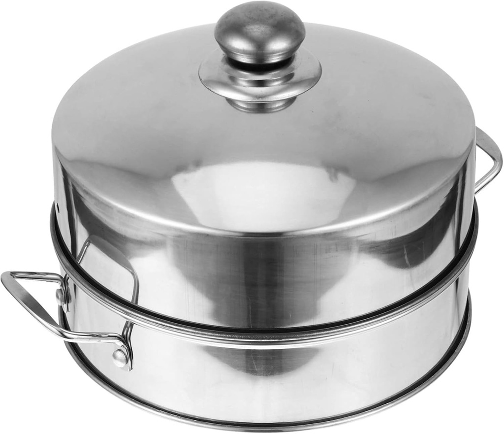 1set Stainless Steel Steamer Basket Rustproof Food Steamer Lid for Household Cooking for Healthy Meal Preparation and Even Heating