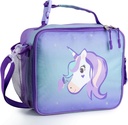 Kazulo Purlple Unicorn Lunch Bag, Girl Lunch Bag, Kids Insulated Lunch Box with Bottle Holder and Shoulder Strap, Unicorn Lunch Box for girls,Girls lunch Box (Purple Unicorn)