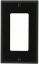 Leviton 80401-NE 1-Gang Decora/GFCI Device Wallplate, Standard Size, Thermoplastic Nylon, Device Mount, Black