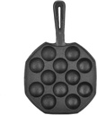 qiuqiu Takoyaki Pan Grill Octopus Ball Baking Plates, Nonstick Iron Maker Pan for Egg Waffle Octopus Ball, Dessert Making