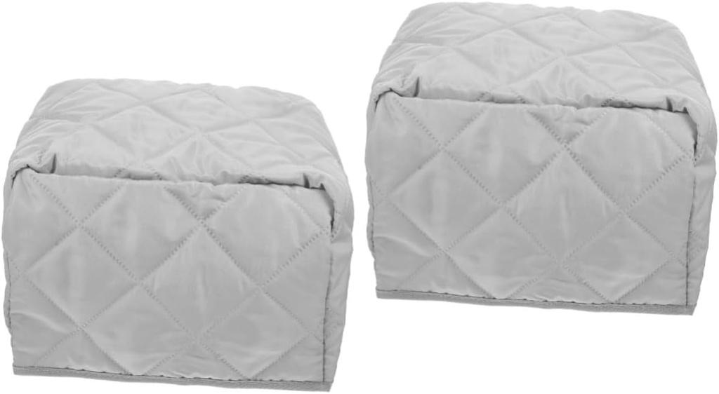 DECHOUS 2pcs Household Toaster Cover Washable Scalding Protector for Bread Machine Grey Kitchen Appliance Dust Cover against Stains Dirt and Fingerprints
