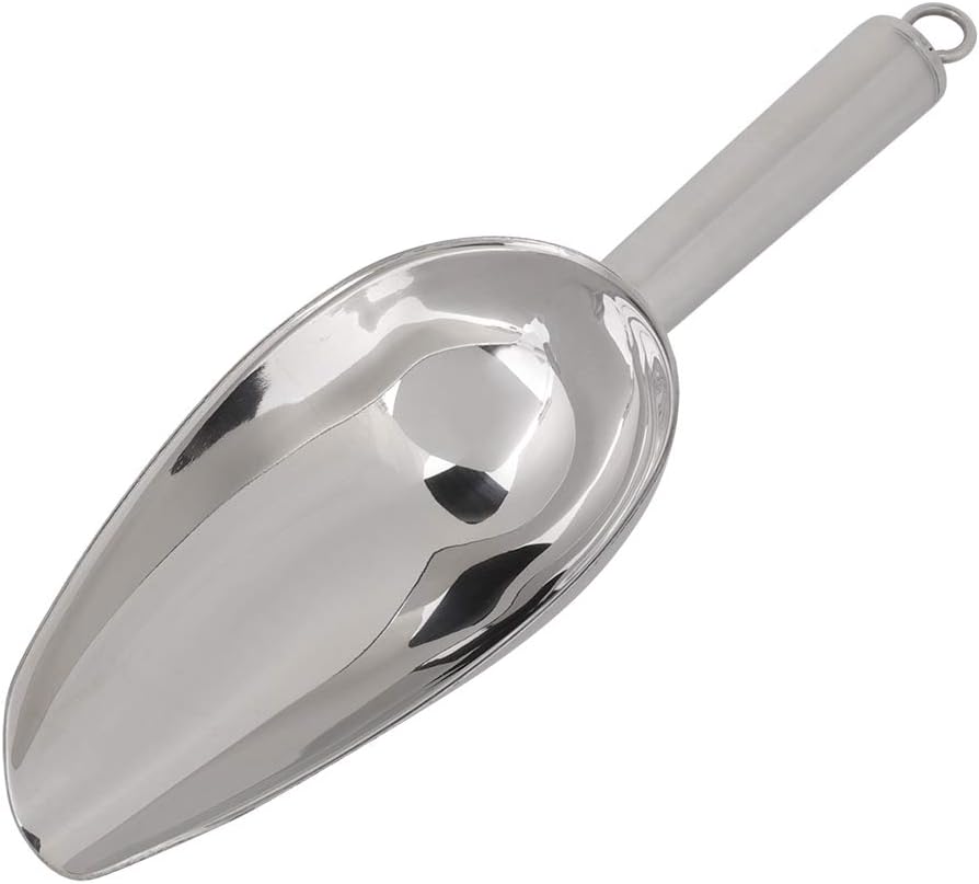 Stainless Steel Ice Scooper for Ice Maker, Small Metal Food Candy Scoop for Home /Kitchen /Bar /Party /Wedding(8oz)