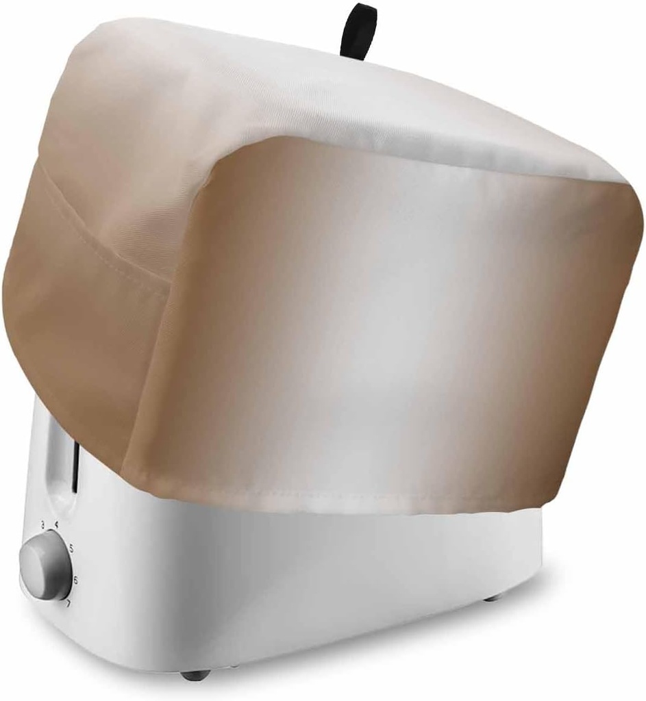 Toaster Cover with Pockets Ombre Beige Bread 4 Slice Toaster Oven Covers for Kitchen, Gradient Color Dustproof Cover for Small Appliance Cover and Fingerprint Protection, Bread Machine Cover