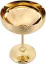 Metal Goblet Champagne Goblet Metal Champagne Glass 304 Stainless Steel Goblet Engraved Bar Party Red Wine Cup Decorative Cups (Flower Ear Cup Gold Plating)
