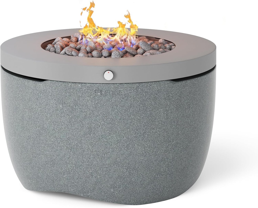 Ledge Lounger Halo Firepit - Smokeless Outdoor Fire Pit Table - 70,000 BTUs Propane Connector and Lava Rocks Included - All Season Heavy Duty (Twilight)