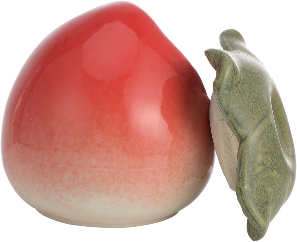 VOSAREA Ceramic Peach Tea Can Airtight Decorative Jar for Bathroom Kitchen Office
