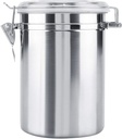 ASHATA Coffee Canister 64oz, Stainless Steel Kitchen Canisters with Airtight Clamp Lid, Sturdy Locking Clamp, Airtight Canister for Coffee Bean Tea Cereal Sugar Cookie Nut, 1900ml / 64oz