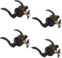 Dynasty Hardware MON-30-12P Monterey Lever Privacy Set, Aged Oil Rubbed Bronze (4 Pack)