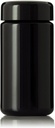 Black Ultraviolet Glass Jar with Lid | 100 ml 3 oz Airtight Smell Proof Container | Wide Neck Herb Storage, Ideal for Tea, Spices, Dried Goods, Slender Glass Jar for Kitchen