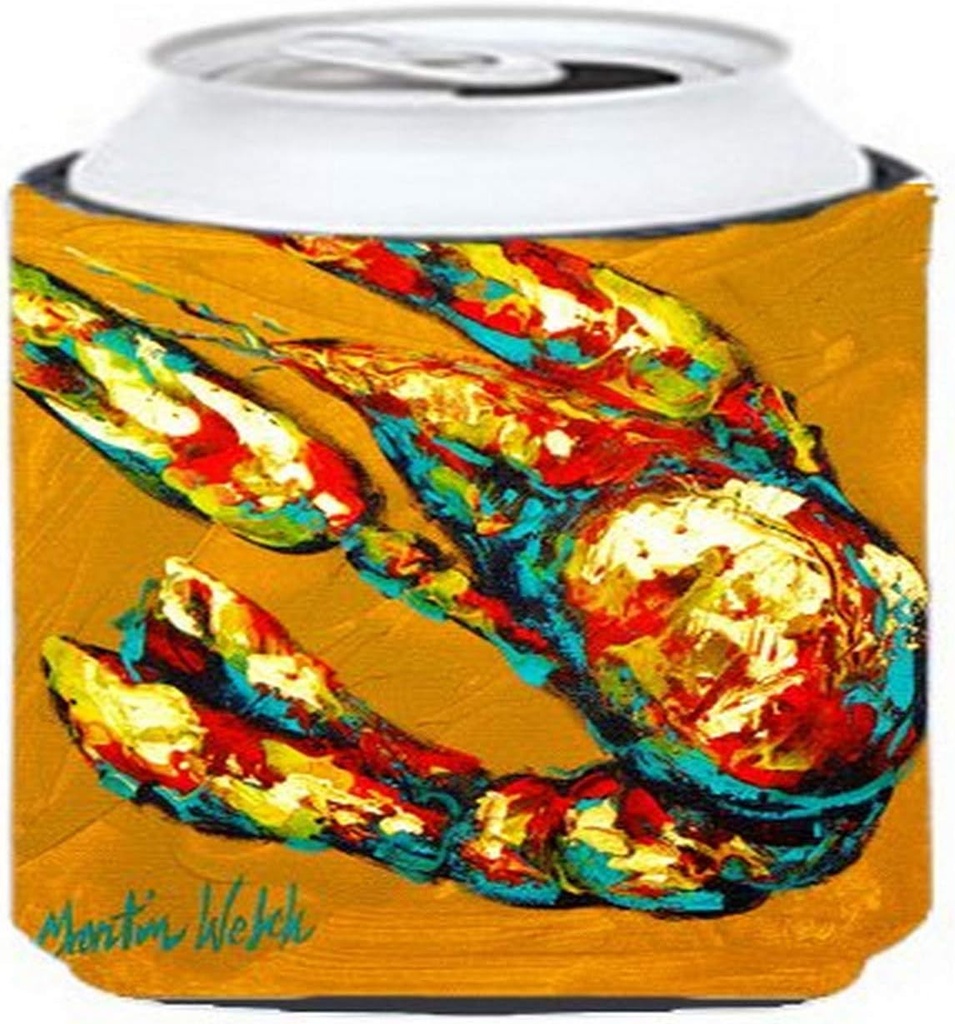 Caroline's Treasures MW1018CC Crawfish Crawfish & Hot Can or Bottle Hugger Cooler Washable Drink Sleeve Collapsible Beverage Insulated Holder, Can Hugger, Multicolor