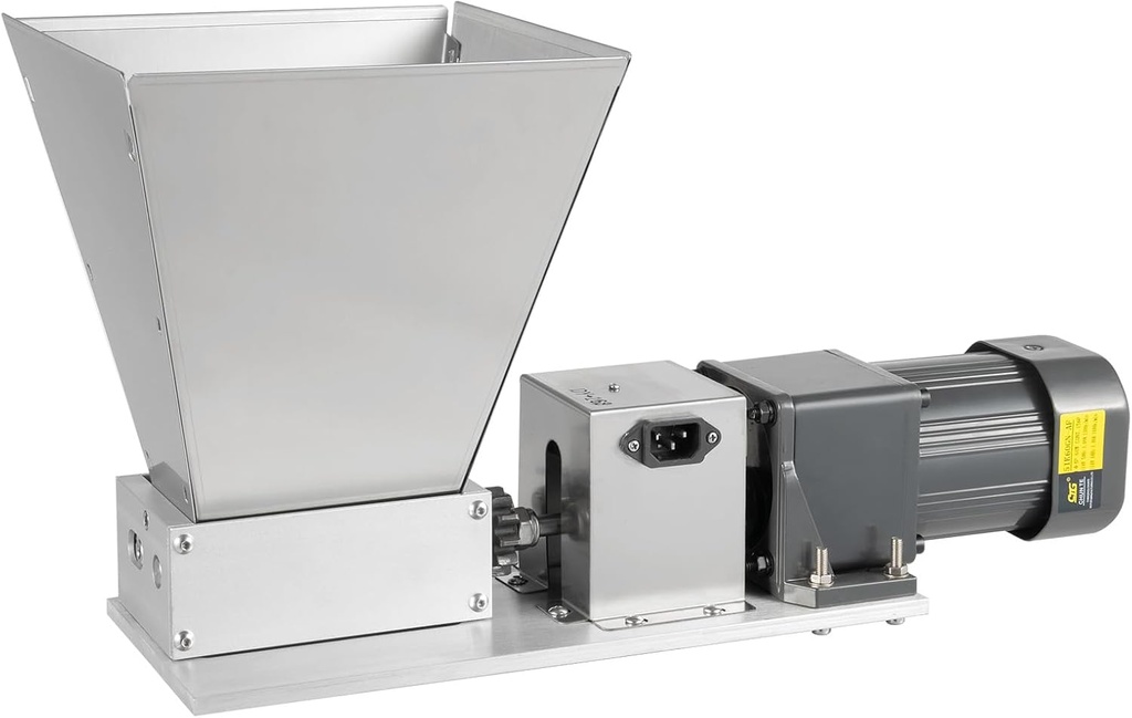 60W 110V Malt Mill Electric Grain Grinder Mill, DY368 Stainless 2 Rollers Grain Mill with 11LB Hopper Home Brewing Mill Barley Crusher Cereal Crushing Machine, Capacity: Max. 4L/4.23QT