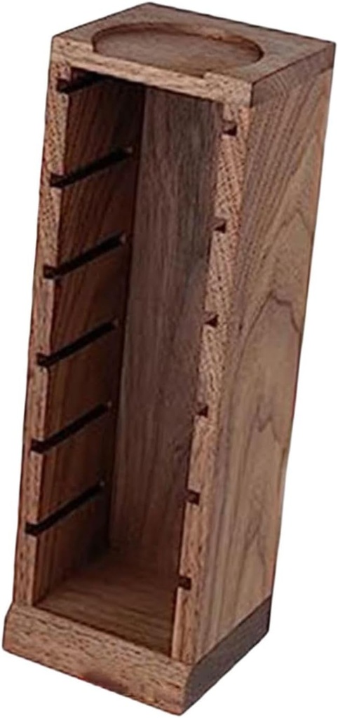 Wooden Coffee Powder Bowl Rack Coffee Filter Basket Holder Multiuse for Bakery Home, Type B 58