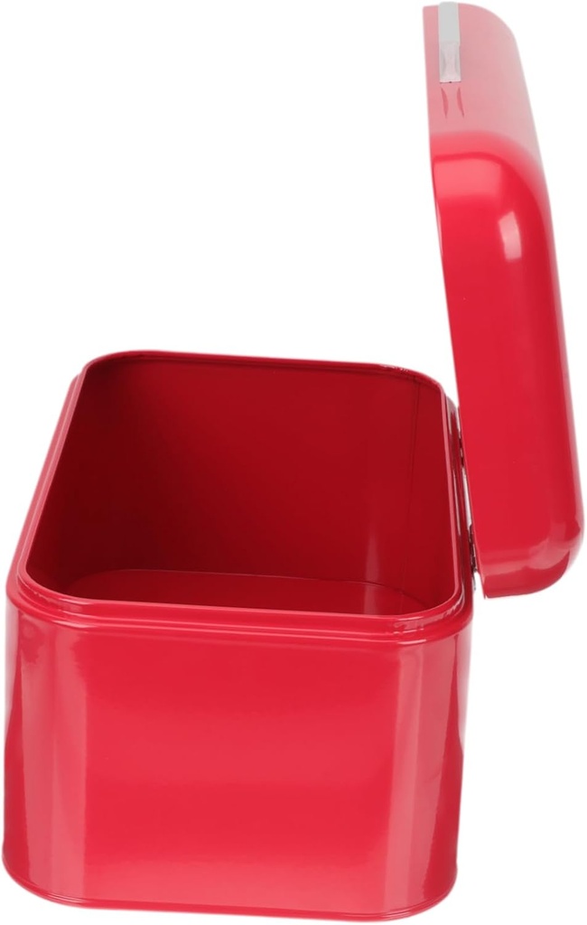 Healifty Retro Iron Bread Box with Cover Capacity Kitchen Storage Container for Bread Snacks Grains Portable Space Saving Vintage Style for Countertop and Pantry