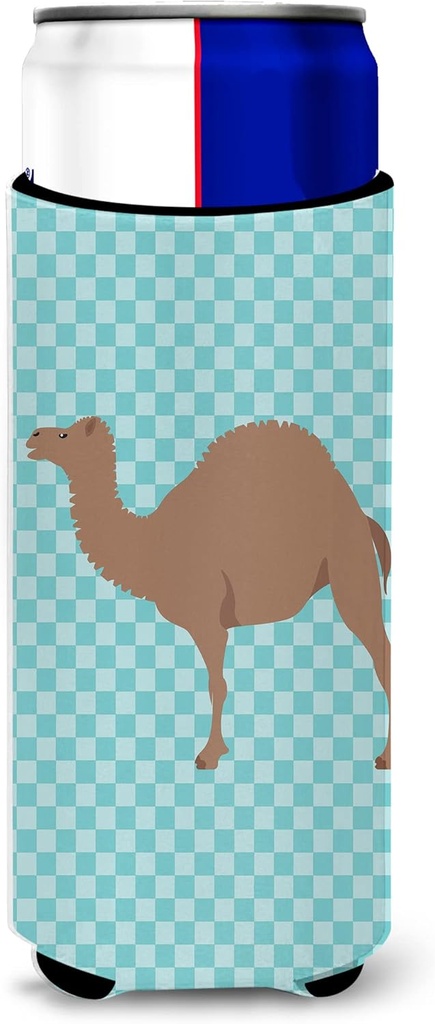 Caroline's Treasures BB7993MUK F1 Hybrid Camel Blue Check Michelob Ultra Hugger for slim cans, Slim Can, Multicolor