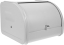 Small Bread Storage Bin with Cover for Kitchen Countertop Dustproof Loaf Box for Home and Bakery Food Storage Container in White Practical Bread Holder for Restaurants and Coffee