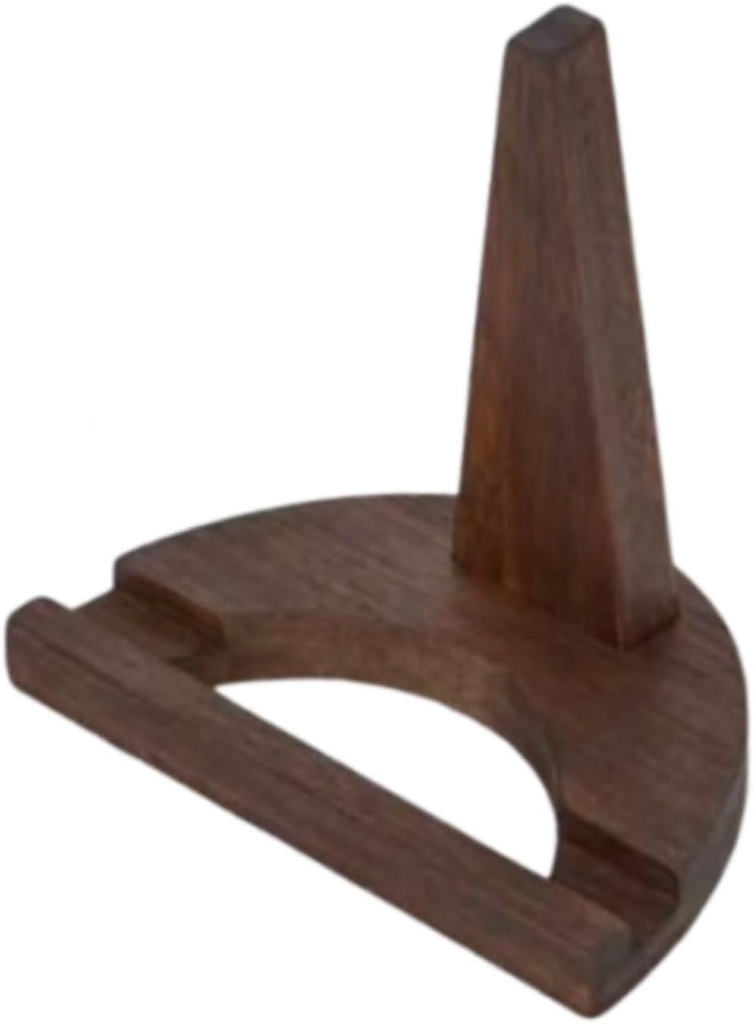 Plate Holder, Dish Storage Organiser, Desktop Wooden Creative Rack Shelf Plate Display Stand for Cabinet Kitchen Counter, Black Walnut Color