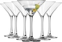 Libbey Entertaining Essentials Martini Glasses Set of 6, Dishwasher Safe Martini Set, Tall Stem Martini Glasses for Parties and More