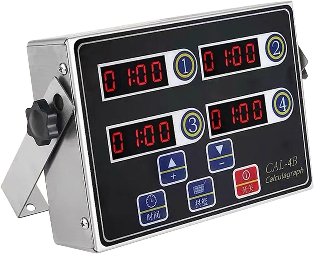 Multi Channels Digital Kitchen Timer LCD Display Reminder Clock, Cooking Reminder Bakery Fryer Timer for Baking Commercial, 4 Channels