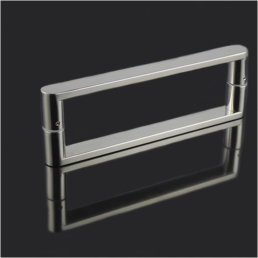 Shower Door Handle Stainless Steel, Polished Finish Door Handle Set Replacement Single Side Door Suitable for Shower Cubicle Screen Inside/Outside(Pitch-275mm)