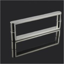 Shower Door Handle Stainless Steel, Polished Finish Door Handle Set Replacement Single Side Door Suitable for Shower Cubicle Screen Inside/Outside(Pitch-275mm)