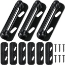 Enhon 3 Pack Screen Door Spring Strike Plate, Compatible with K-5004 Spring Loaded Screen and Storm Door Strike Plate, Aluminum Painted Latch Shims Replacement(Black)