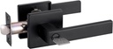 Entry Door Handle with Key GreenShield Lock Set, Heavy Duty Reversible Exterior and Interior Door Lever for Front Entrance, Bedroom and Room (1 Pack, Matte Black)