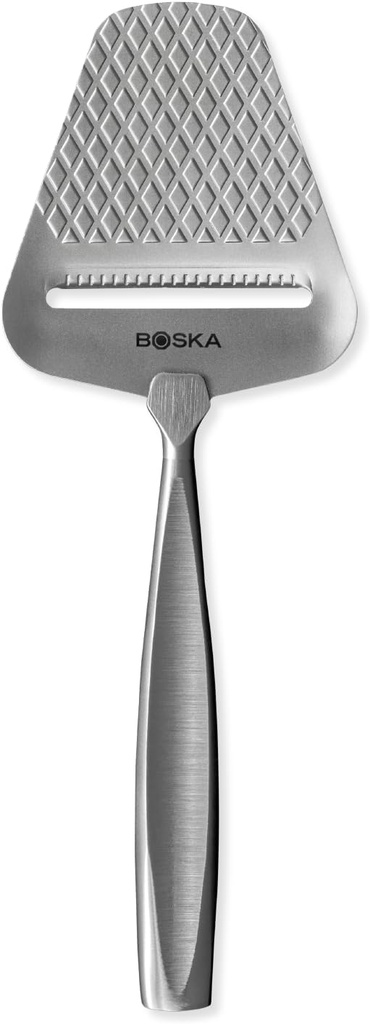 BOSKA Monaco+ Premium Cheese Slicer - Award Winning Cheese Cutter for Block Cheese, Cheddar up to Parmesan - Quilted Pattern reduces Resistance - Non-stick & Ergonomic Handheld