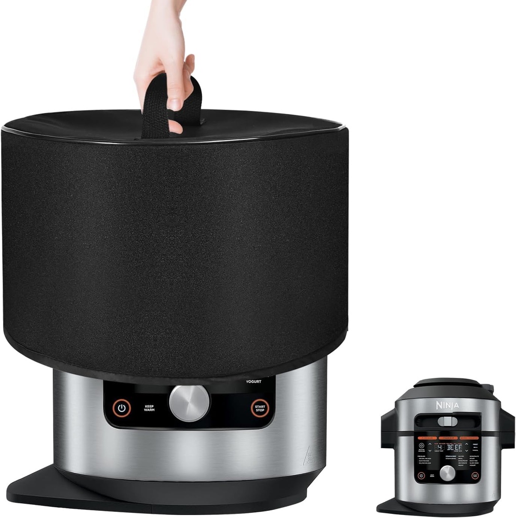 Dust Cover for 8 Quart Pressure Cooker Heavy Duty Waterproof Dustproof Slow Cooker Cover Case with Handle Pressure Cooker Protective Cover for Ninja OL701 Foodi 14-in-1 SMART XL 8 Qt(18.5×14.2 in)