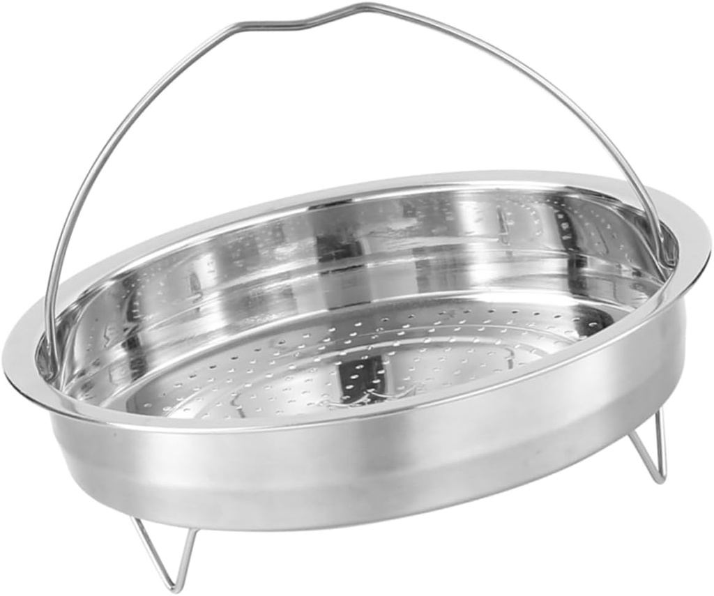 VICASKY Stainless Steel Steaming Basket with Holder Multi Function Food Steamer Rack for Even Heat Dissipation Kitchen Supply for Home and Restaurant Use