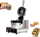 Ice Cream Burger Maker, 110v /220v Ufo Burger Maker, Ice Cream Filling Waffle Maker, Hamburger Waffle Maker Sandwich Press, Non Stick, Stainless, For Hotel Restaurant Bakery Coffee Shop,220 V