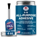 S-18 All-Purpose Adhesive, 4 oz. can - Multi-Purpose, Rubber, Metal, Leather, Felt, Wood, Neoprene, Glass, Flexible, Waterproof, Long Lasting - RH Adhesives