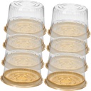 20Pcs Clear Plastic Cake Boxes Single Cake Carrier Containers for Home Party Bakery Shop Easy Open Protective Dessert Packaging for Wedding Shower Christmas Festival Use