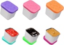 6 Pack 2oz Stainless Steel leak-proof Snack Box Portable Sealed Food Storage Box, a versatile food container for kids, fitness, picnic and travel