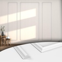 COUKIU 3 Sets Pre-Cut Wall Molding kit,Ready to Assemble Accent Molding Wainscoting Panels for Interior Walls Home Decor（3 Frames，Style1)