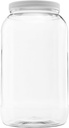 Plastic Storage Shatter Proof Jars with Leak Proof Lids, BPA Free, Hand Wash Only (128oz, 1PK White)