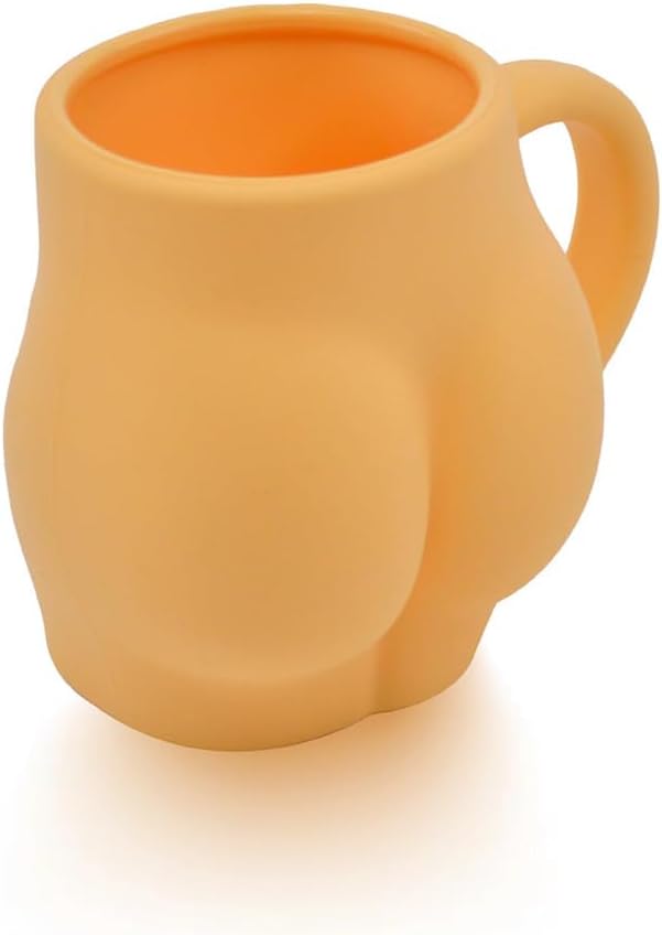 Coffee Mug 360ml:Hippie Hops - Silicone Handled Unbreakable Cups, Hot/Cold Drinks, Dishwasher-Microwave-Freezer-Oven Safe