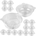 SECFOU 100pcs Clear Cupcake Containers Individual Muffin Holders for Bakery Supplies Transparent Cake Packaging Boxes for Parties and Desserts