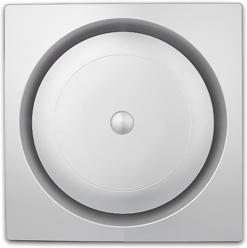 Ventilation Fans Ceiling Type Ventilation Fan 30×30Cm Household Powerful Silent Ventilation Fan Recessed Ceiling Exhaust Fan, 30W, 35Db, White/Silver Exhaust,Silver-8 inch