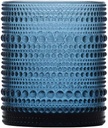 Fortessa Jupiter Beaded Hobnail Glass, 10 Ounce Double Old Fashioned (Set of 6), Cornflower Blue