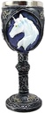Bellaa Unicorn Goblet Wine Chalice Ossuary Resin Body Stainless Steel 8 inch