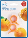 HIC Kitchen Magic Orange Peelers with Safety Blade, BPA-Free Plastic, Set of 2