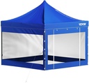 VEVOR 10x10 Pop Up Canopy Tent, Outdoor Canopy with Removable Sidewalls and Wheeled Bag, Instant Portable Shelter, UV-Resistant Waterproof Gazebo Patio Tents for Parties, Camping, Commercial, Blue