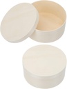 Cabilock Cheesecake Round Boxes Mousse Cake Cheesecake Box Natural Wooden Storage