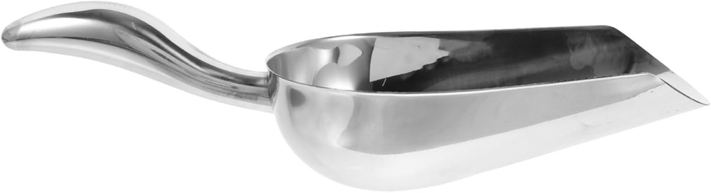 Stainless Steel Multi Function Ice Scoop Ergonomic Food Shovel for Ice Flour Grains French Fries Kitchen Tool for Bars Restaurants Dessert Shops