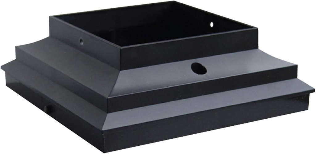 Nuvo Iron PCCA4B 4" Post Collar Adapter-Black Cap, 1 Count (Pack of 1)