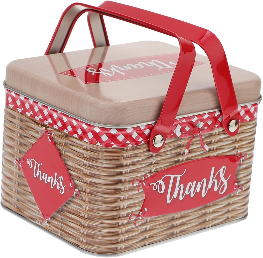 PRETYZOOM 1Pc Tinplate Candy Box Decorative Biscuit Packing Box for Snacks and Cookies and Portable Storage Parties and Events