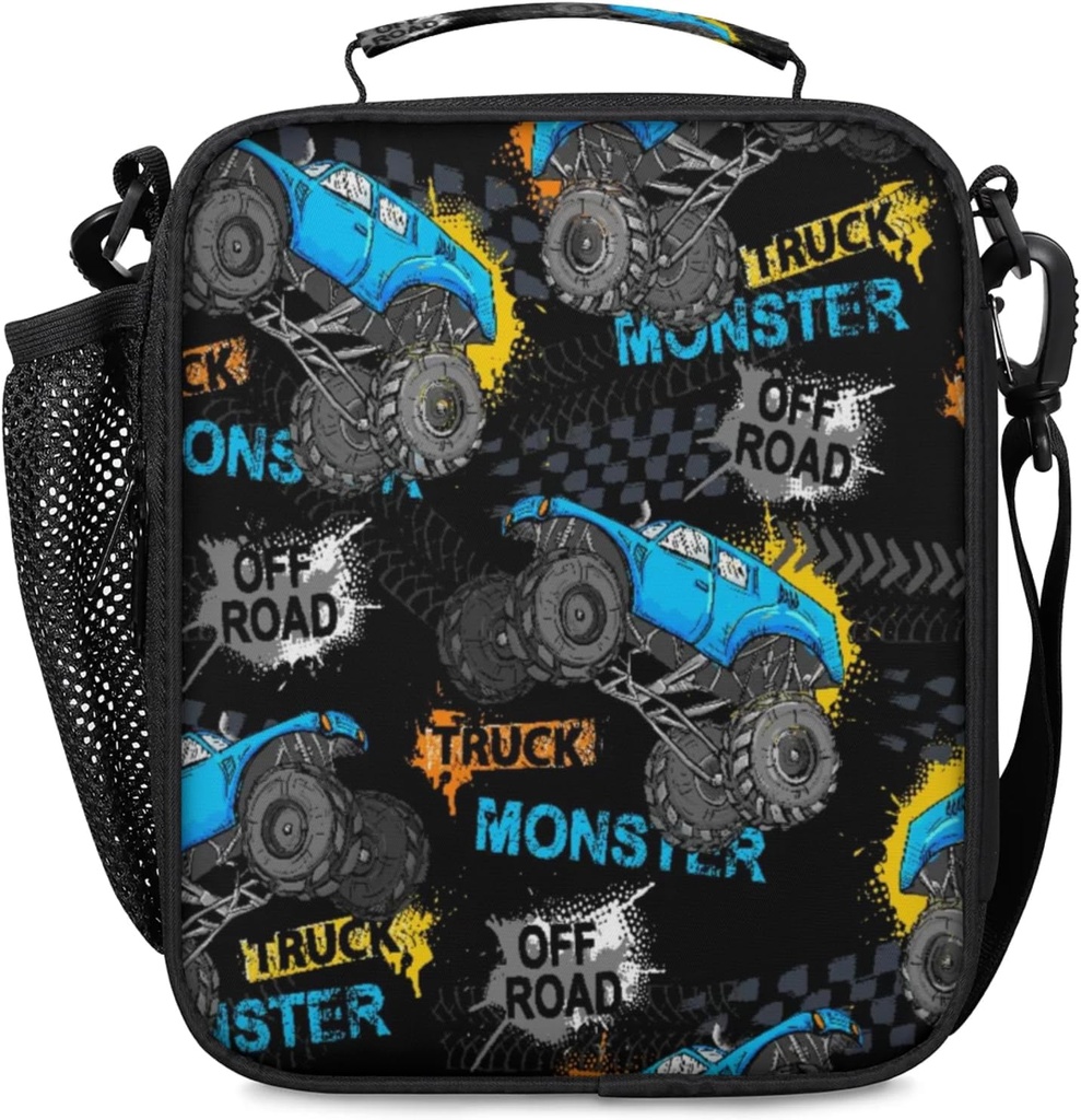 Lunch Boxes Bag for Kids - Insulated Leakproof Lunchbox for Boys Girls Portable Lunch Cooler Tote Bag for School Work Picnic with Shoulder Strap(Off-Truck