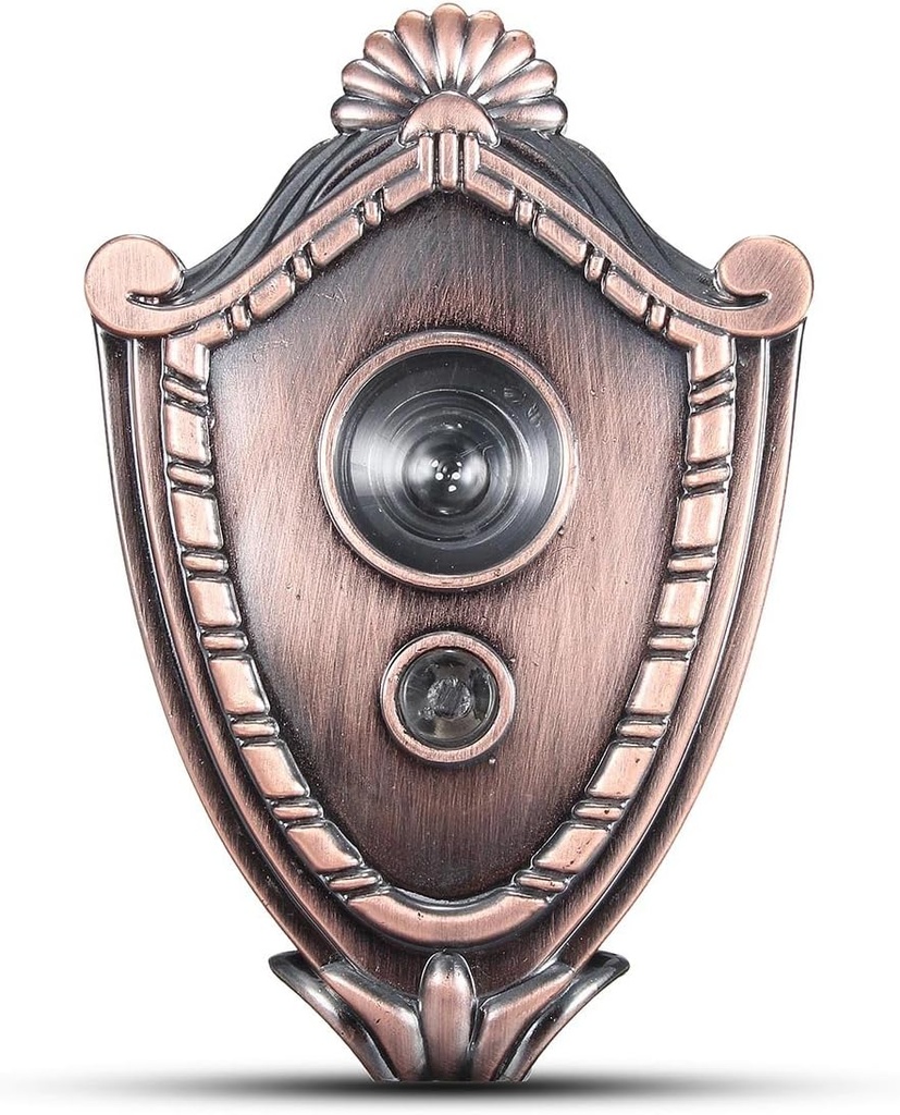 1 x Two in One ABS High Definition Adjustable 180 Degree Wide Angle Door Viewer and Doorbell Peephole Glass Lens Door Hardware (AAA Batteries Not Included.)