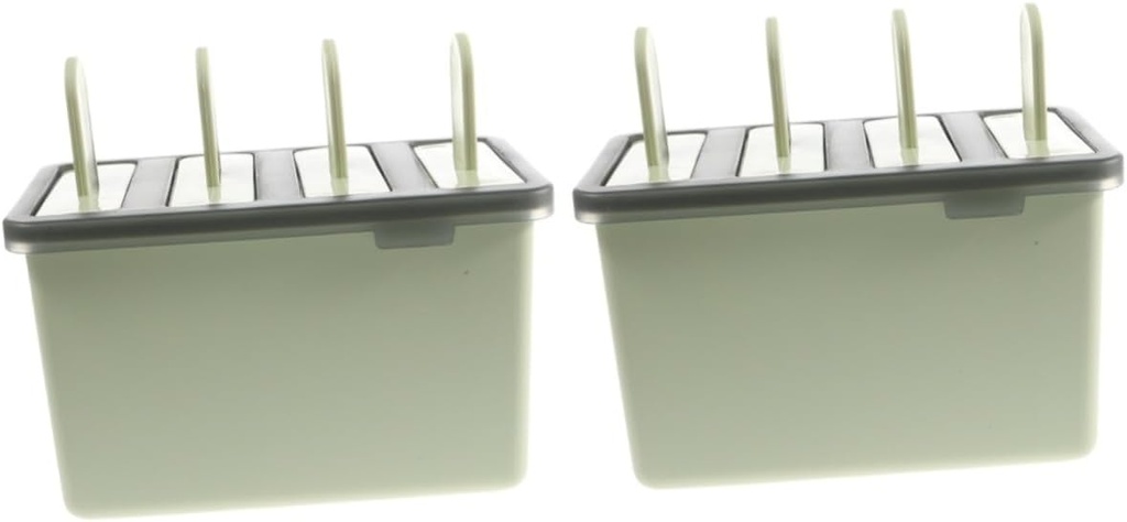 Ciieeo 2pcs Reusable Ice Molds Trays Cavities Popsicle Maker Easy Demold Ice Cream Molds