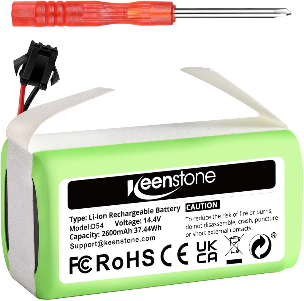 Replacement Battery Compatible with eufy RoboVac 11 11C 11S Plus 11S MAX 12 15C 15C MAX 15T 25C 30C G10 Hybrid G30 Edge R500 R450 & Ecovacs Deebot N79 N79S N95 DN622 661 | 14.4V 2600mAh